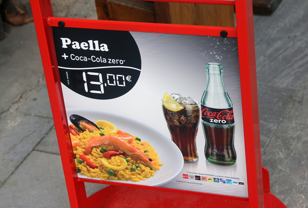 Paella and Coke Zero
